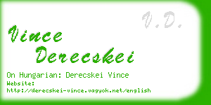 vince derecskei business card